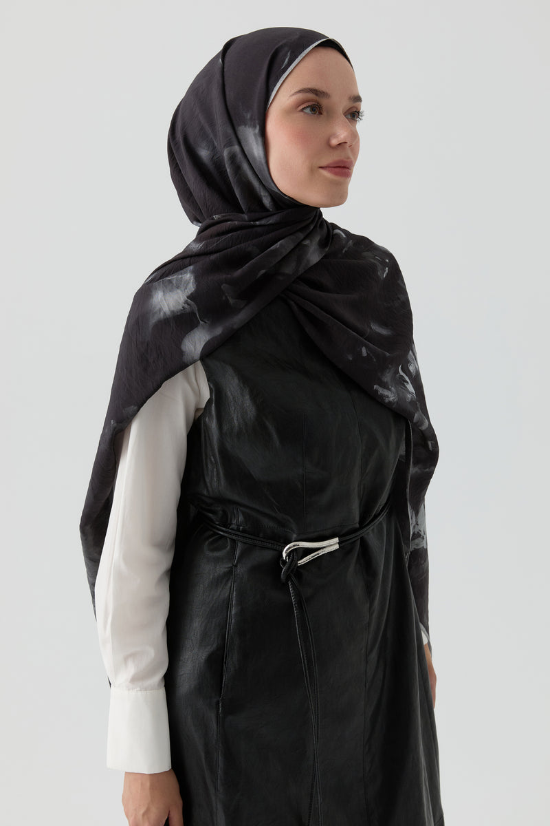 Hülya Natural Şal - Siyah TUGBA