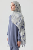 Hülya Natural Şal - Açık Mavi TUGBA