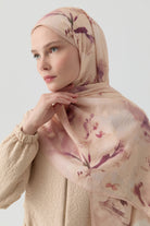 Hülya Natural Şal - Pudra TUGBA