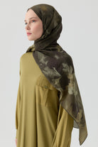 Hülya Natural Şal - Haki TUGBA