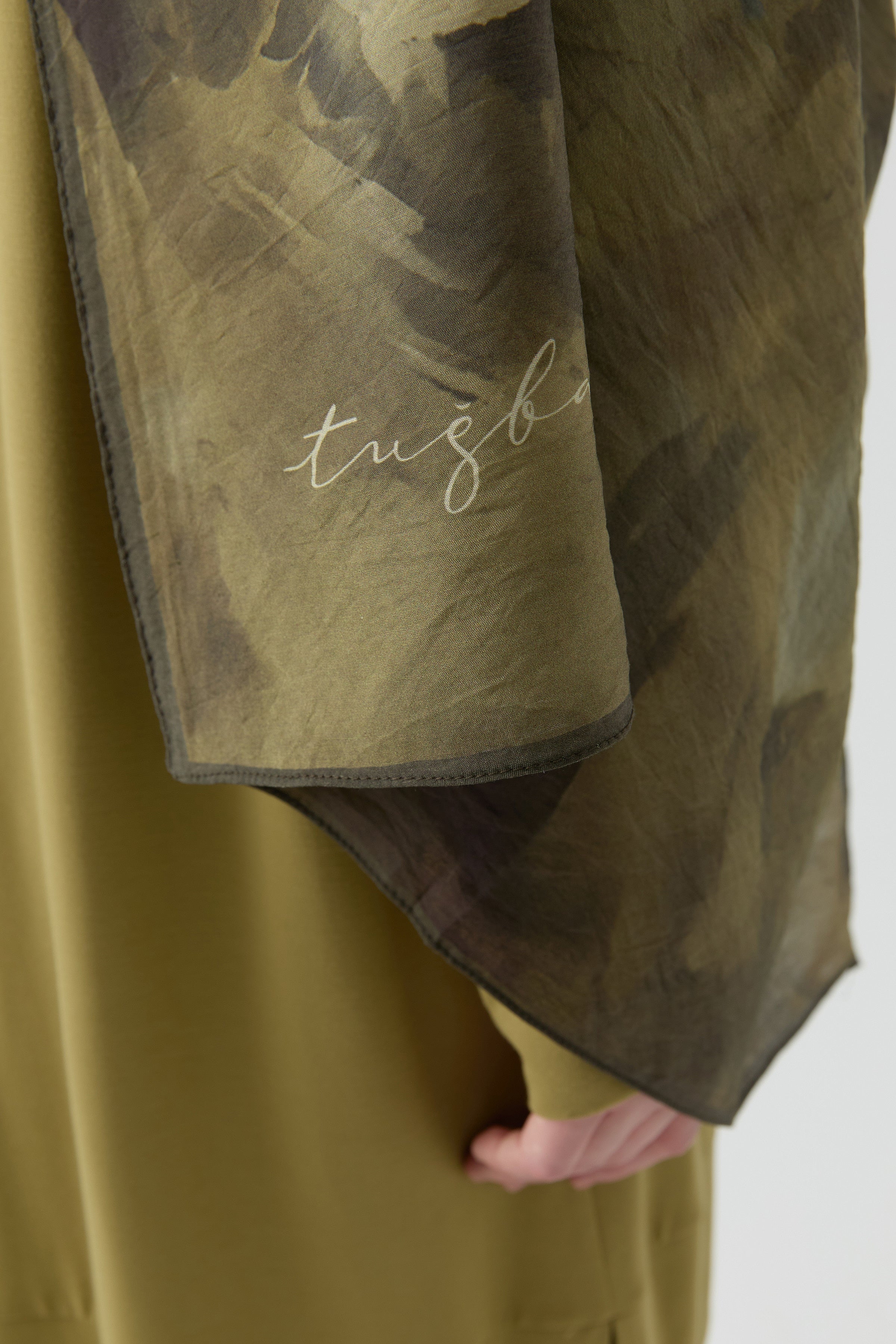 Hülya Natural Şal - Haki TUGBA