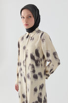 Fırça Desenli Tunik - Krem TUGBA