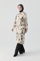 Fırça Desenli Tunik - Krem TUGBA