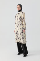 Fırça Desenli Tunik - Krem TUGBA