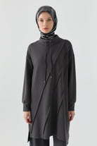 Nervür Detaylı Tunik - Antrasit TUGBA