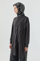 Nervür Detaylı Tunik - Antrasit TUGBA