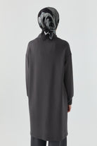 Nervür Detaylı Tunik - Antrasit TUGBA