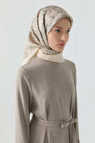 Arlina Twill İpek Eşarp - Bej TUGBA