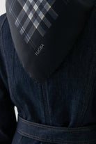 Tansel Twill İpek Eşarp - Lacivert TUGBA