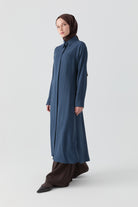 Arkası Bağcık Detaylı Tunik - İndigo TUGBA