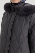 Kapüşonlu Manto - Antrasit TUGBA