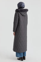 Kapüşonlu Manto - Antrasit TUGBA