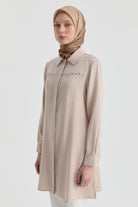 Süs Cepli Tunik - Bej TUGBA