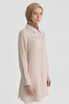 Süs Cepli Tunik - Bej TUGBA