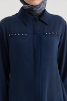 Süs Cepli Tunik - Lacivert TUGBA