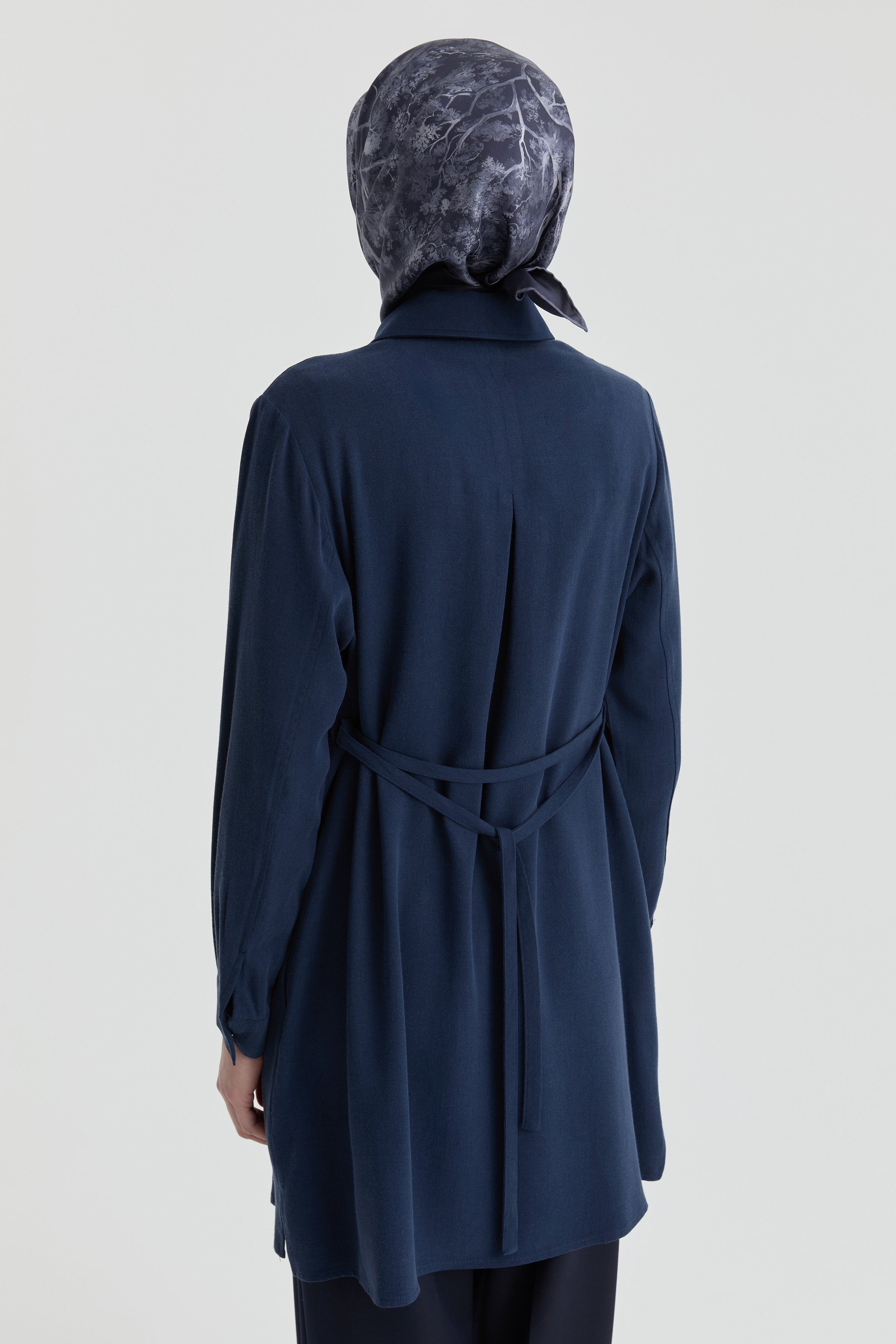 Süs Cepli Tunik - Lacivert TUGBA