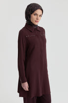 Süs Cepli Tunik - Bordo TUGBA
