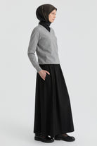 Cep Detaylı Etek - Siyah TUGBA