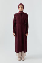 Gizli Patlı Tunik - Bordo TUGBA