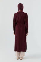 Gizli Patlı Tunik - Bordo TUGBA