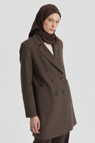 Blazer Ceket - Kahve TUGBA