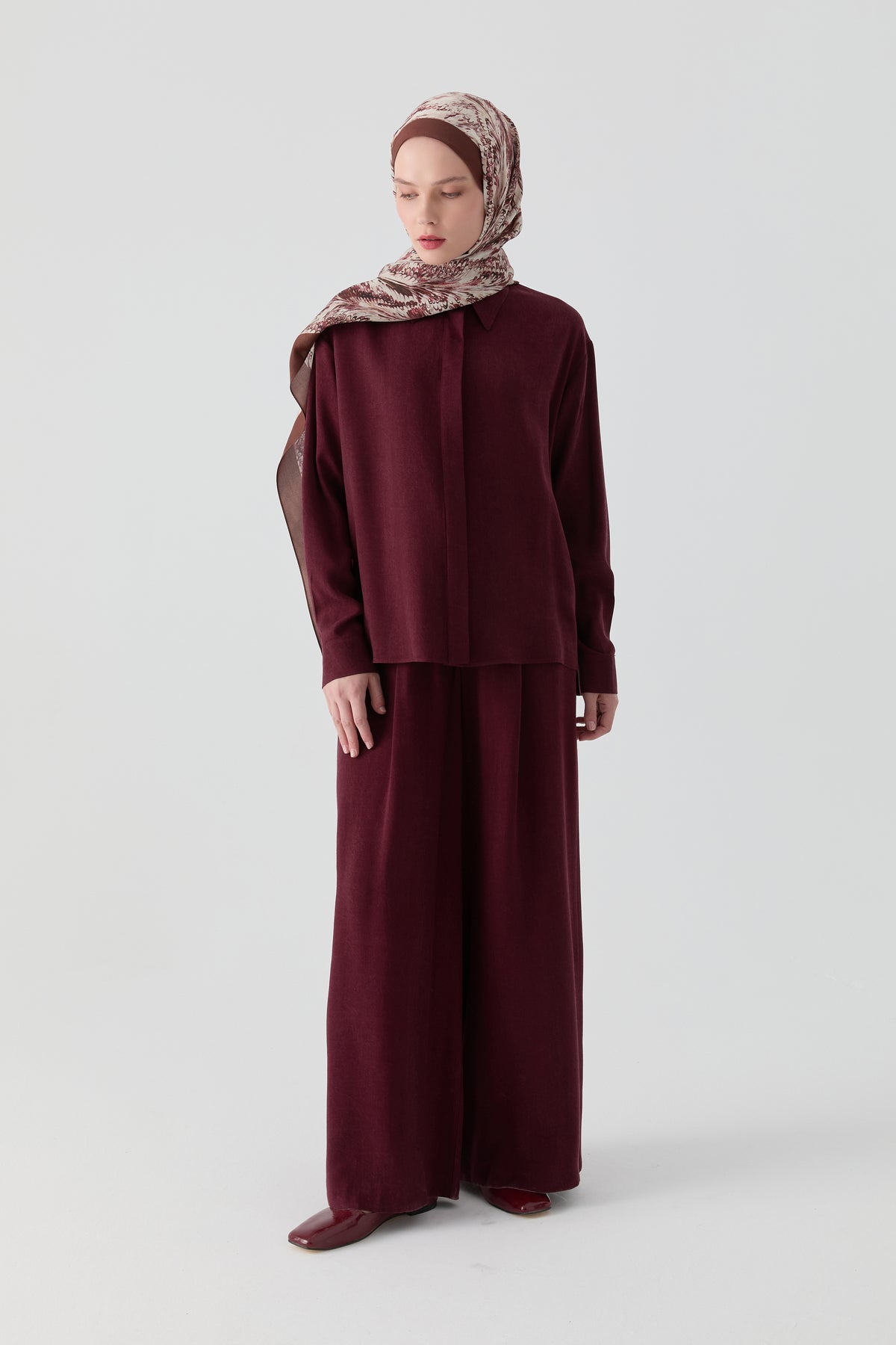 Bol Paça Pantolon - Bordo TUGBA