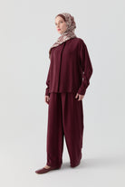 Bol Paça Pantolon - Bordo TUGBA