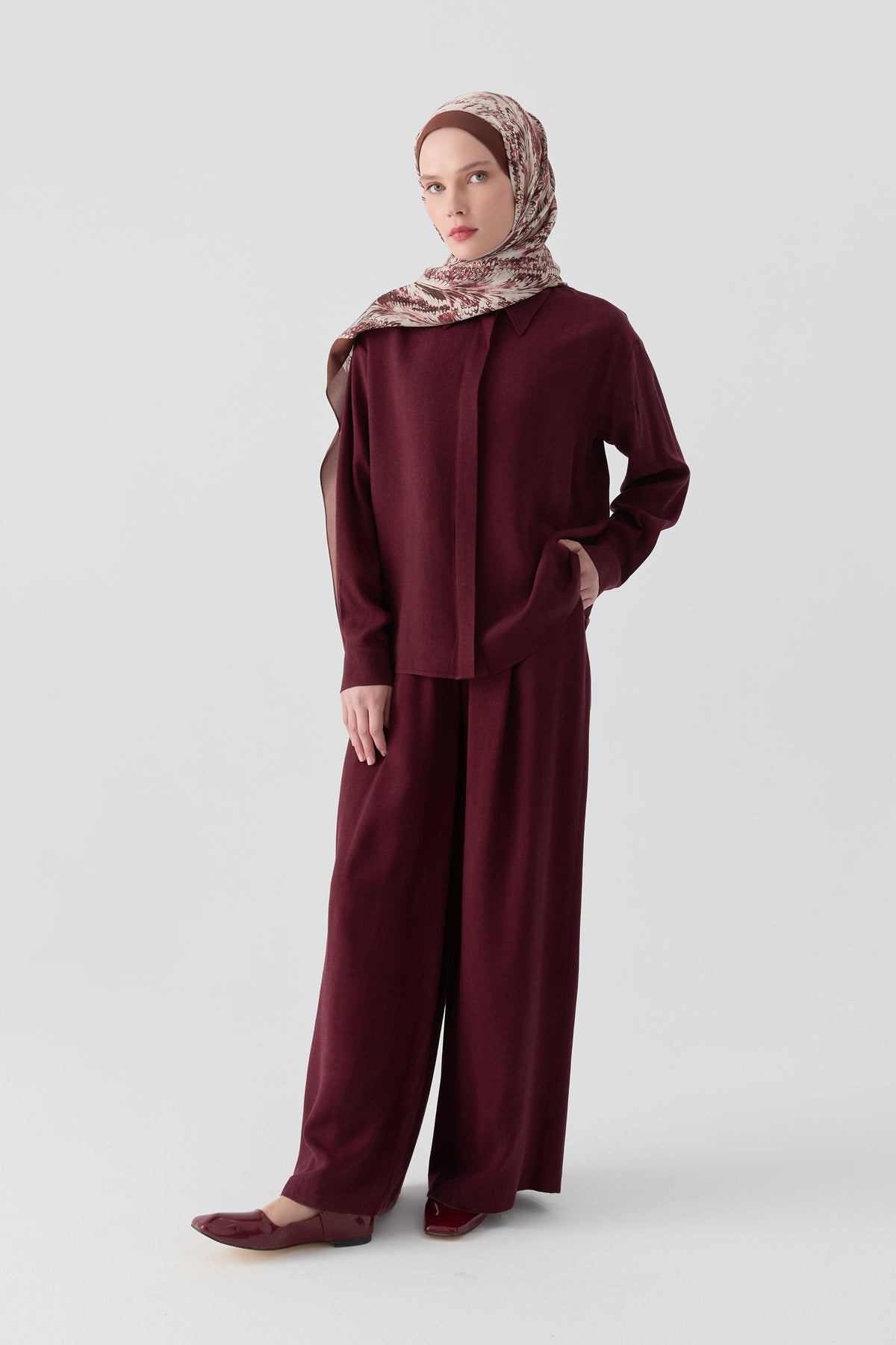 Bol Paça Pantolon - Bordo TUGBA