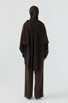 Kare Desenli Tunik - Acı Kahve TUGBA