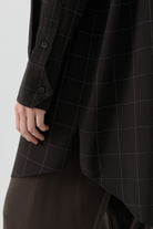 Kare Desenli Tunik - Acı Kahve TUGBA