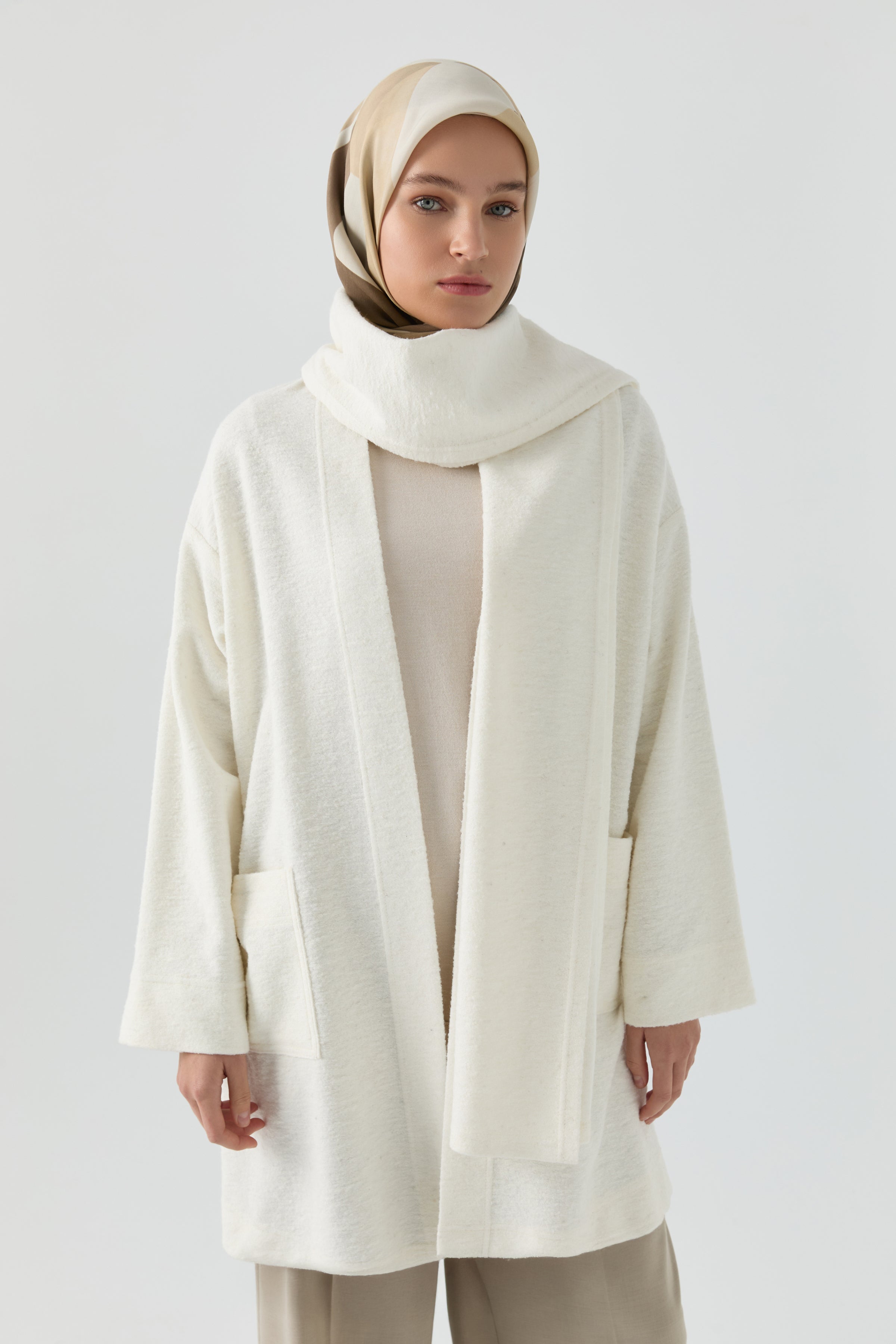 Cardigan with Scarf Detail – TUĞBA