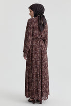 Desenli Etek - Kahve TUGBA