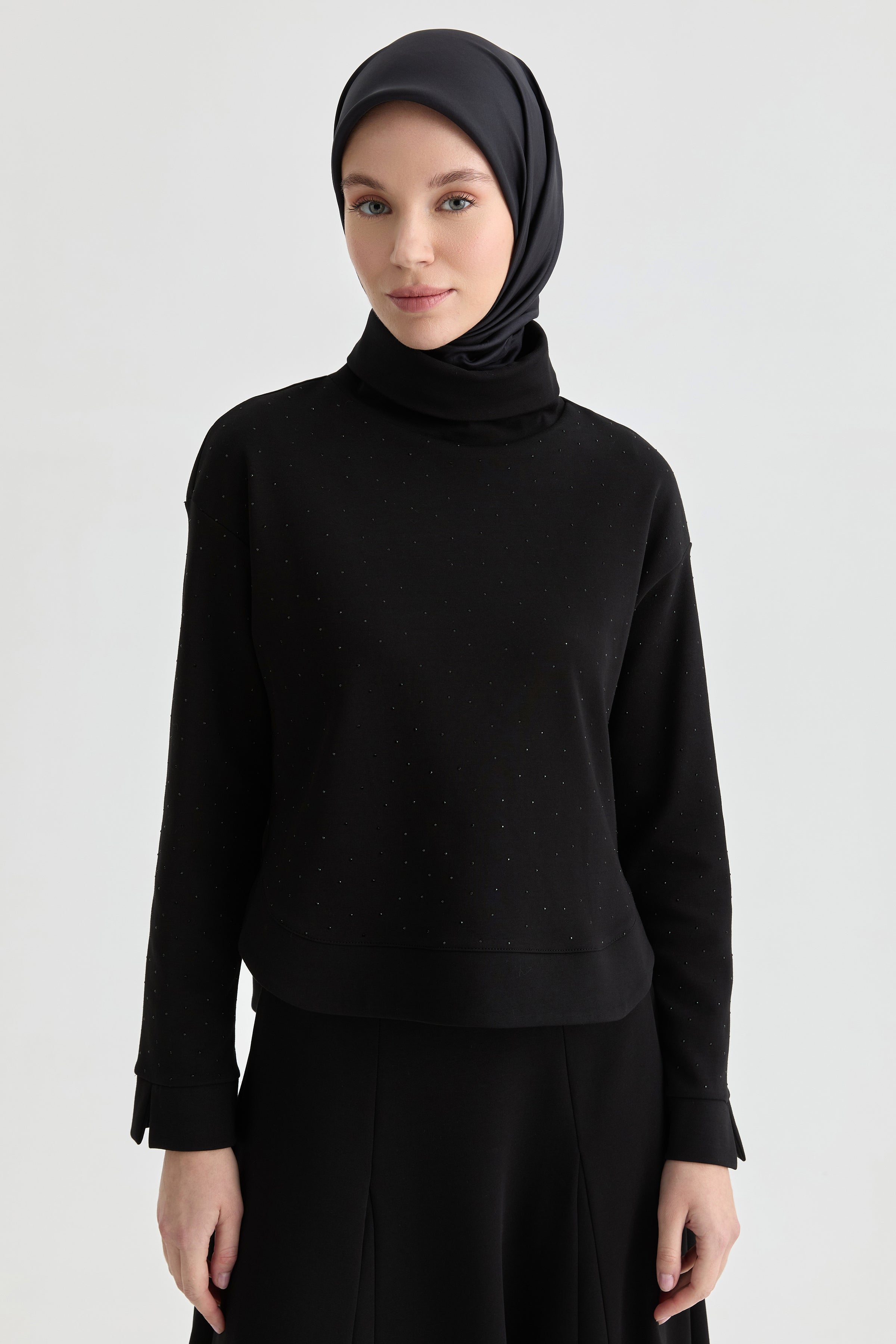 Kolları Yırtmaç Detaylı Takım - Siyah – TUĞBA