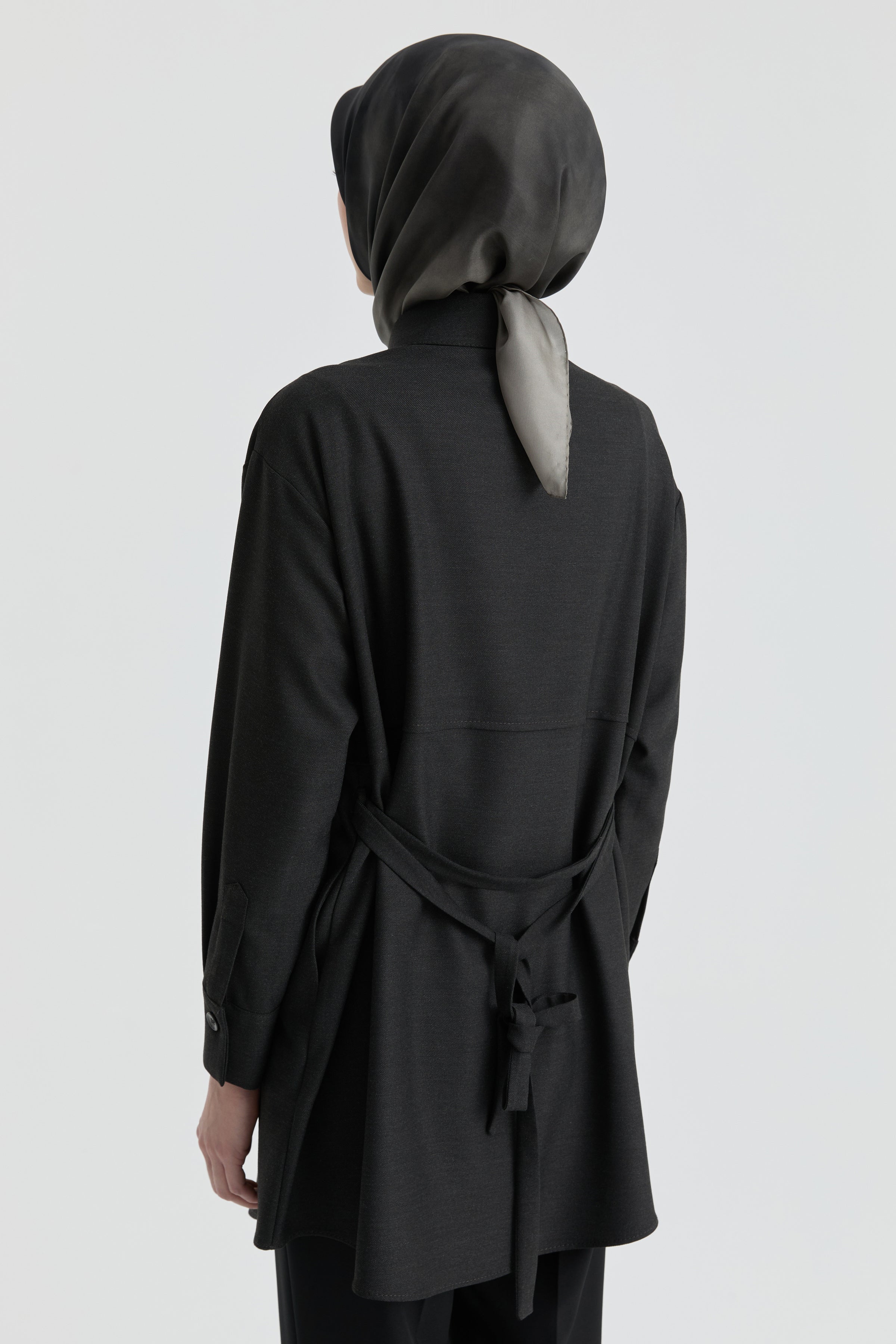 Omzu İşlemeli Tunik - Antrasit TUGBA