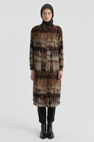 Gömlek Yaka Detaylı Tunik - Kahve TUGBA