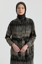 Gömlek Yaka Detaylı Tunik - Siyah TUGBA