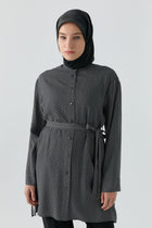Zincir Desenli Tunik - Siyah TUGBA