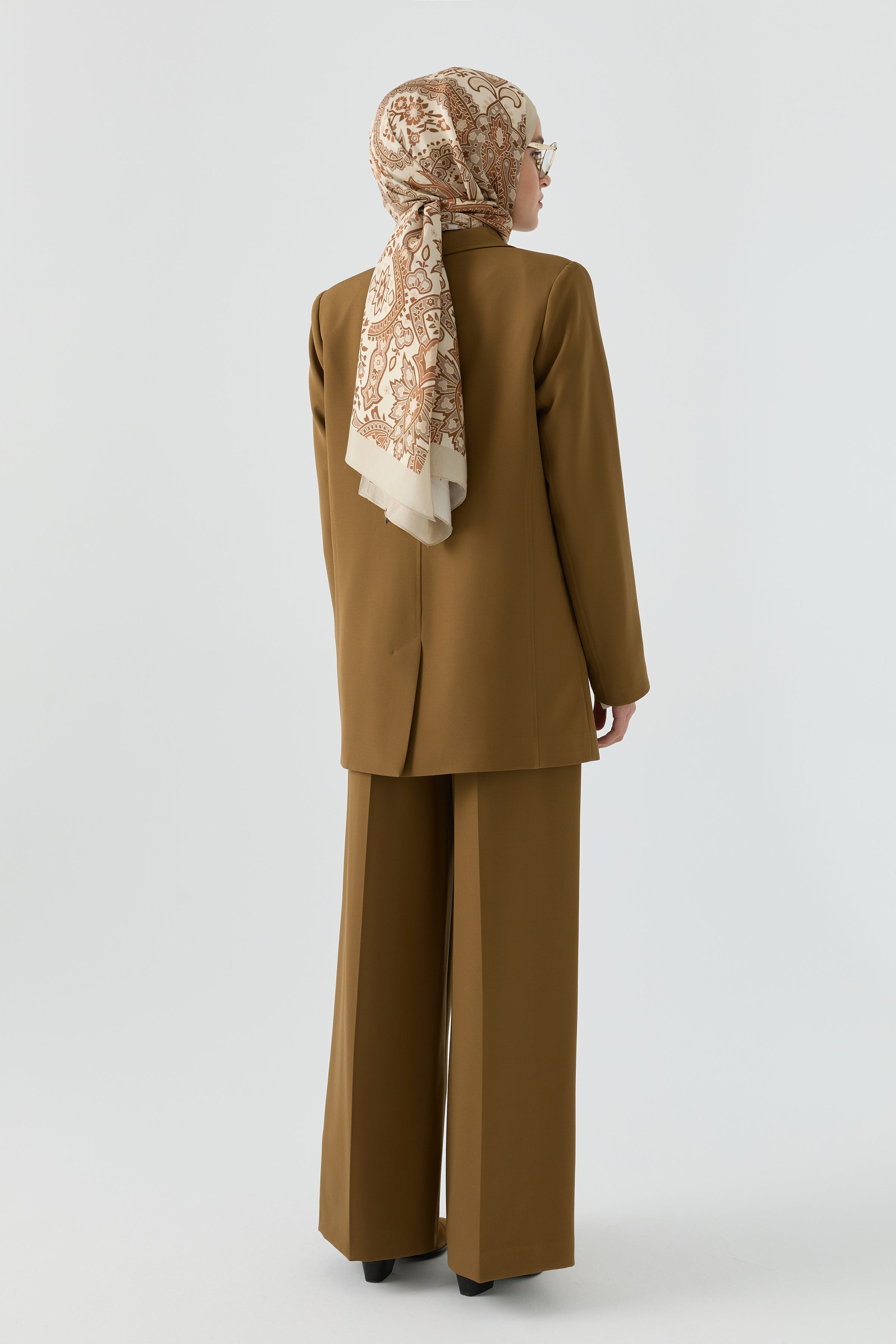 Cep Detaylı Ceket Pantolon Takım - Olive TUGBA