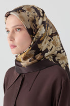 Gülistan Saten İpek Eşarp - Acı Kahve TUGBA