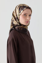 Gülistan Saten İpek Eşarp - Acı Kahve TUGBA
