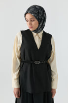 Yandan Yırtmaç Detaylı Süveter - Antrasit TUGBA