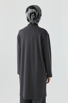 Önü Taş Detaylı Tunik - Antrasit TUGBA