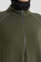 Reglan Kol Detaylı Tunik - Haki TUGBA