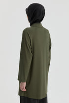 Reglan Kol Detaylı Tunik - Haki TUGBA