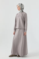 Dikiş Detaylı Takım - Vizon TUGBA