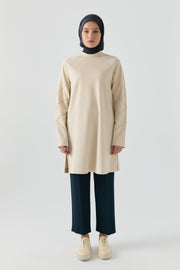 Kolları Detaylı Tunik - Taş TUGBA