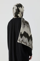 İkat Desenli Natural Şal - Siyah TUGBA