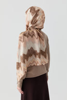İkat Desenli Natural Şal - Pudra TUGBA