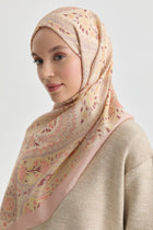 Paisley Desenli Natural Şal - Pudra TUGBA