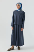 Dikiş Detaylı Takım - İndigo TUGBA